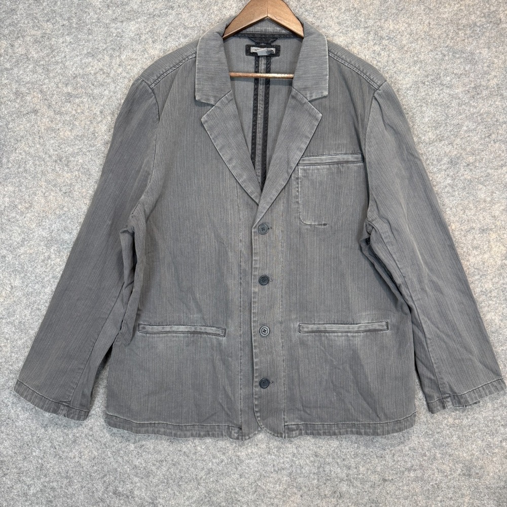 Carbon 2 Cobalt Hickory Chore Sport Coat Jacket Blazer Mens 2XL Rugged Gray